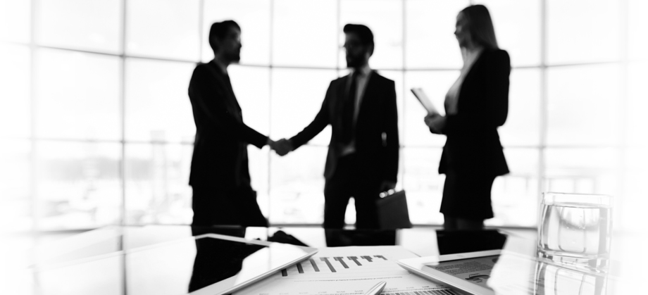 Reunión de consultores en despacho